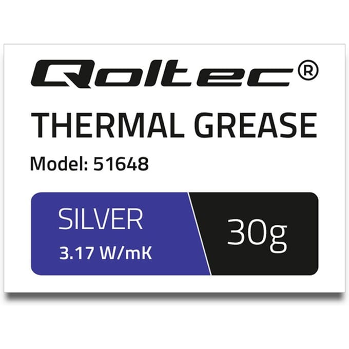 Qoltec Koelpasta 3.17 W/m-K |   30 gram |   Zilver