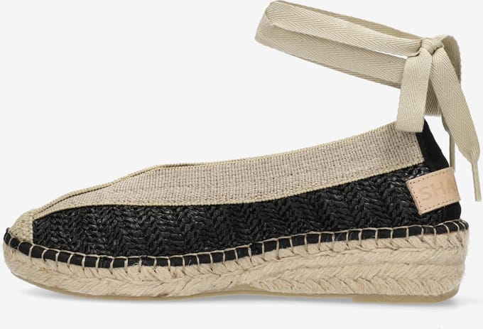 Shabbies Amsterdam - Palma Kimono Raffia Zwart - Maat 36