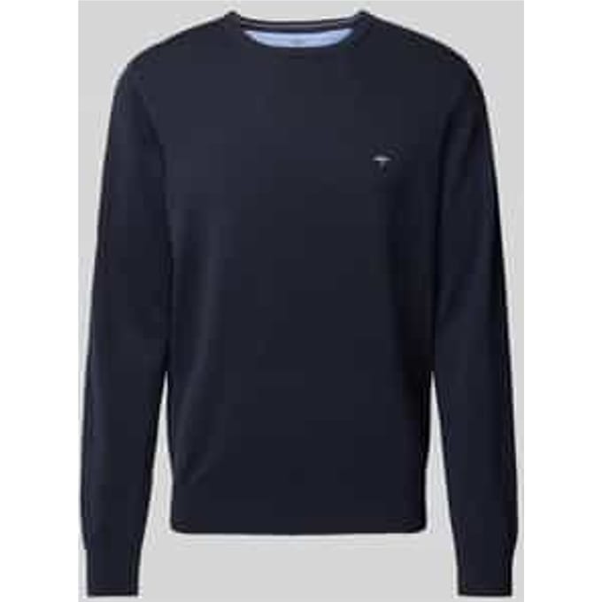 Fynch-Hatton Trui Ronde Hals Superfine Cotton Navy / male