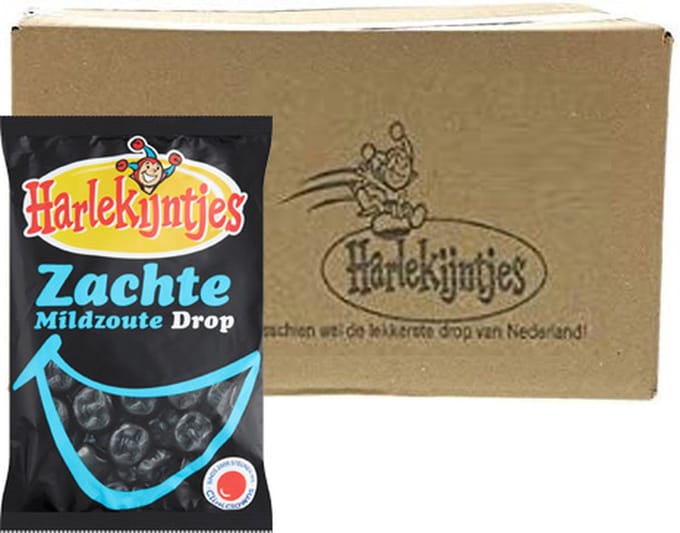 Harlekijntjes - Zachte Mildzoute Drop - 12x 300g