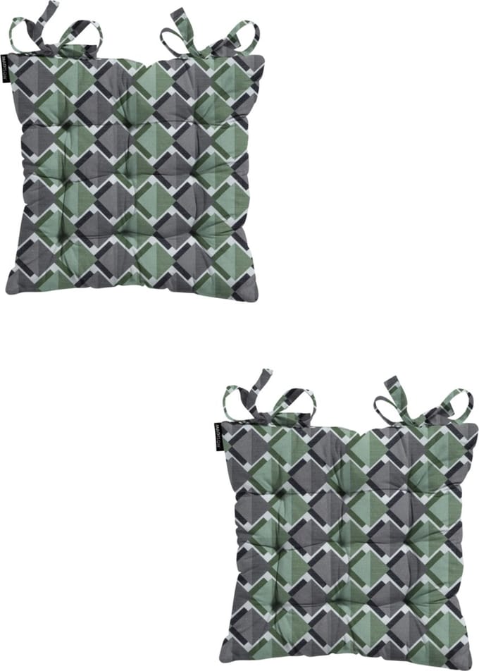 Madison - Zitkussen - Universeel - 2 stuks - 46 x 46 cm - Siem Green - Tuin - Toscane