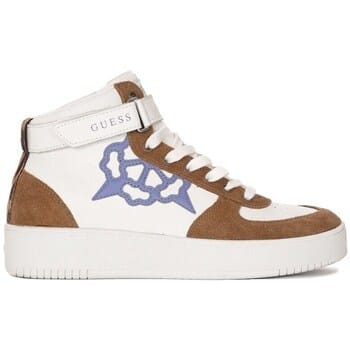 GUESS Dames VYVES Witte-Bruine Sneakers met Logo - Maat 36