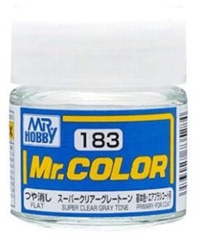 Gunze Mr. Hobby C-183 - Mr. Color 10 ml Super Clear Gray Tone - Lacquer Modelbouwverf