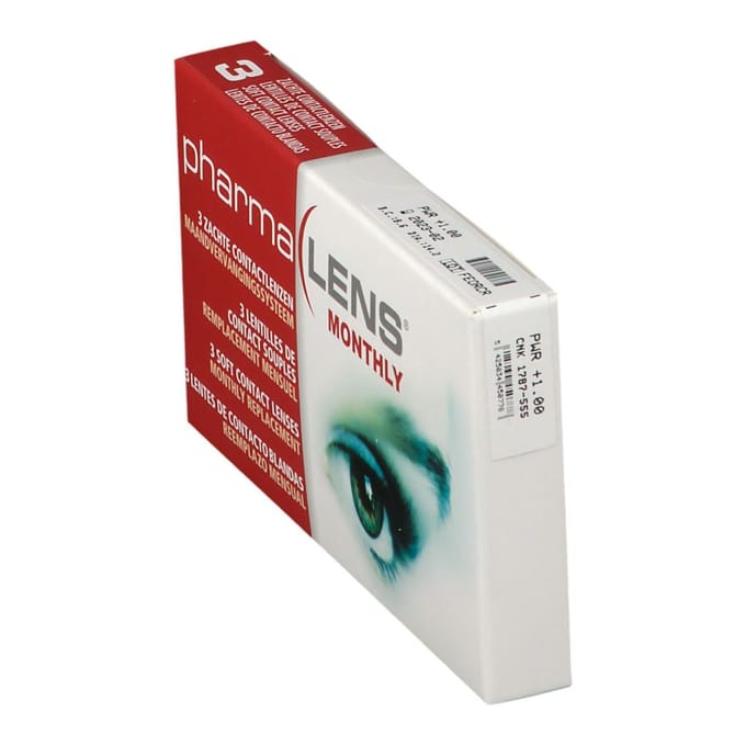 PharmaLens Maandlenzen +1.00 3 Contactlenzen