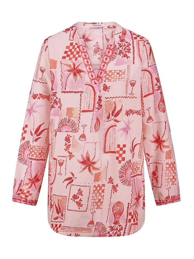 Lange blouse Van Peter Hahn wit