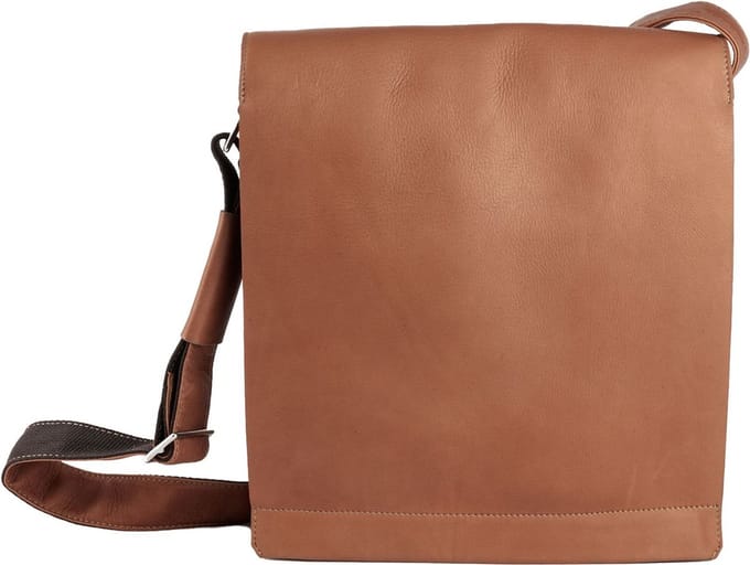 HAROLD'S Leren Schoudertas Campo Messengerbag Upend Cognac Lichtbruin