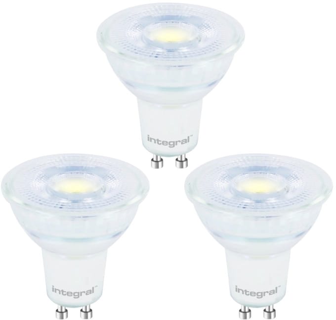 3 Pack - Integral GU10 LED Spot - 4.7W - 6500K Daglicht Wit - Non Dimmable