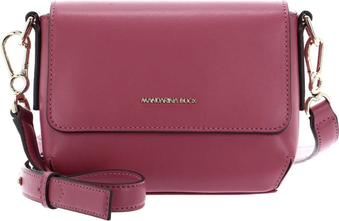 MANDARINA DUCK Leren Schoudertas Luna Shoulder Bag With Flap Small Blush Roze