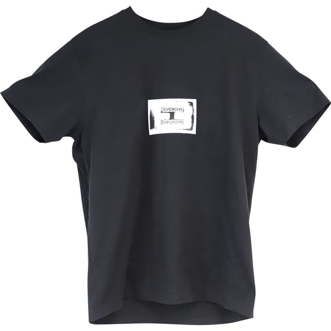 Givenchy T-shirt met logo in zwarte katoenen jersey