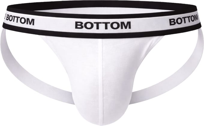 Barcode Berlin Jockstrap BOTTOM White-Black - MAAT S - Heren Ondergoed - Jockstrap voor Man - Mannen Jock