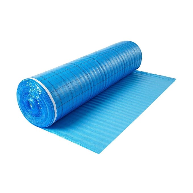Sous-couche de sol 18,6 m² 3 mm 3-en-1 Pare-vapeur pour Stratifié Bleu