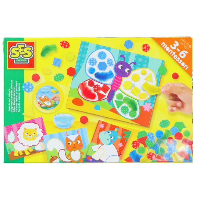 SES Creative Montessori - Kleuren en Materialen Sorteren - Vanaf 3 Jaar - Educatief Speelgoed - Schoencadeautjes Sinterklaas