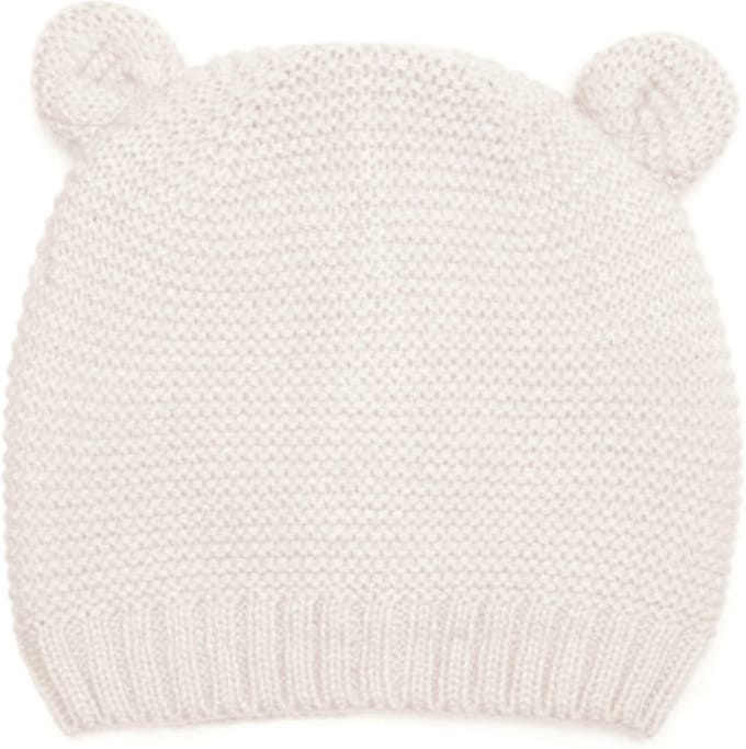 Sarlini - Baby Muts Off White met Oortjes - 1 tot 2 jaar - Binnenkant Muts Fleece