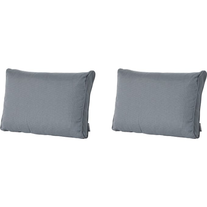 Madison - Lounge Rugkussen Rib grey - Ca. 43x73 cm - Set van 2
