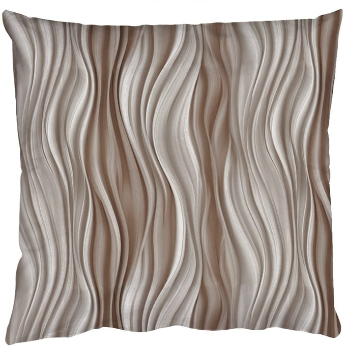 Sierkussens - Kussentjes Woonkamer - 50x50 cm - Golven - 3D - Crème
