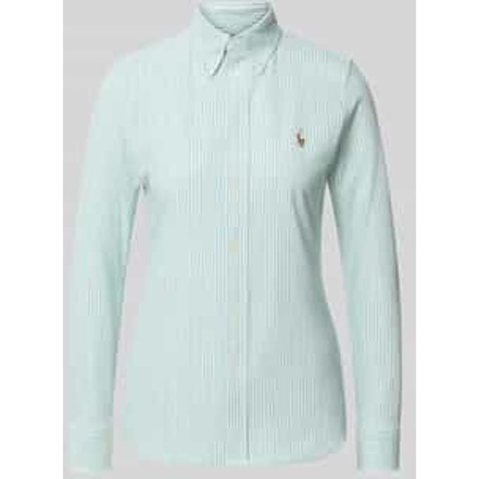 slim fit overhemdblouse van puur katoen