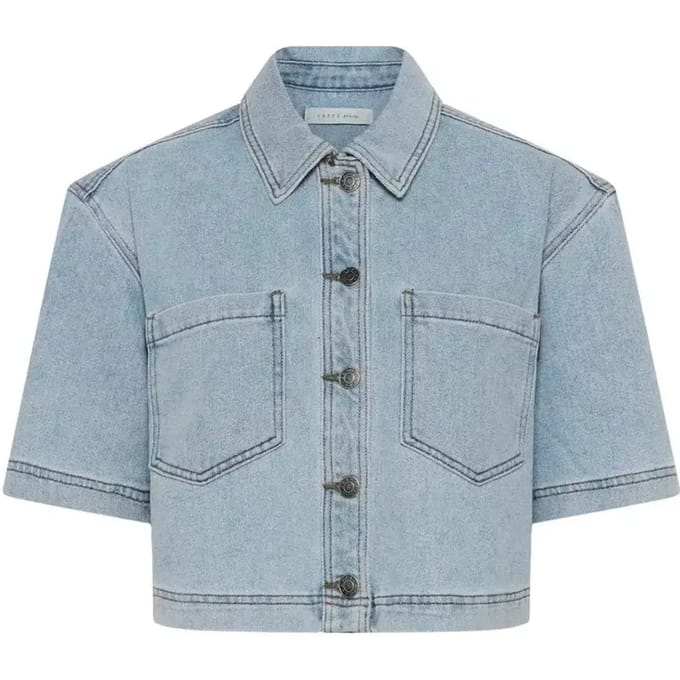 Korte mouwen spijkerblouse voor dames KAFFE Minna