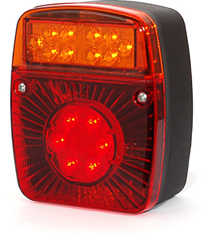 Achterlicht - WAS - W18 UD - 4 - 10.1cm - Helder - LED - Achter - Rem - Richting - Nummerplaat - 12V-24V