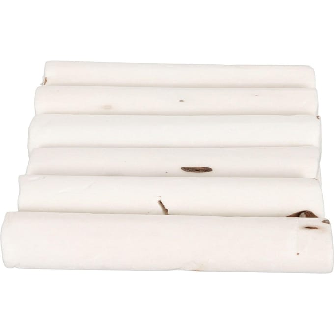 Vogel Knaagstokken Lichtgewicht Schorsloze Houten Voet Speeltje Papegaai Versnipper Stok voor Parkiet white