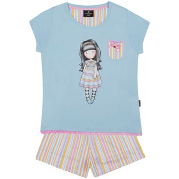 Pyjama-sets Admas Pyjamashort t-shirt And All Things Nice Santoro blauw