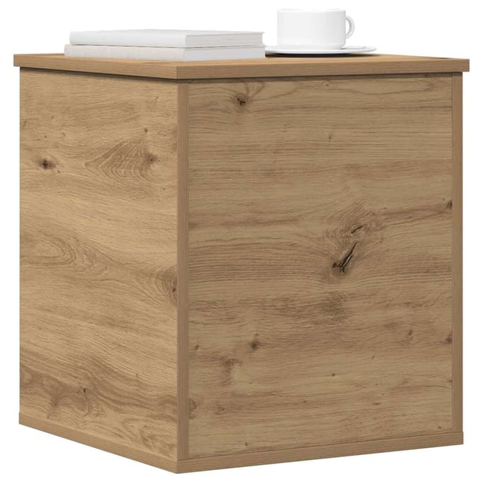 vidaXL - Opslagdoos - Artisan - Eiken - 40 - x - 42 - x - 46 - cm - Bewerkt - hout