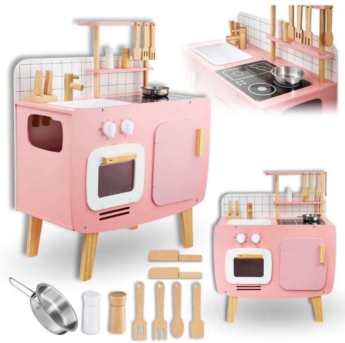 Starky - Speelkeuken Retro - Hout - Met Accessoires