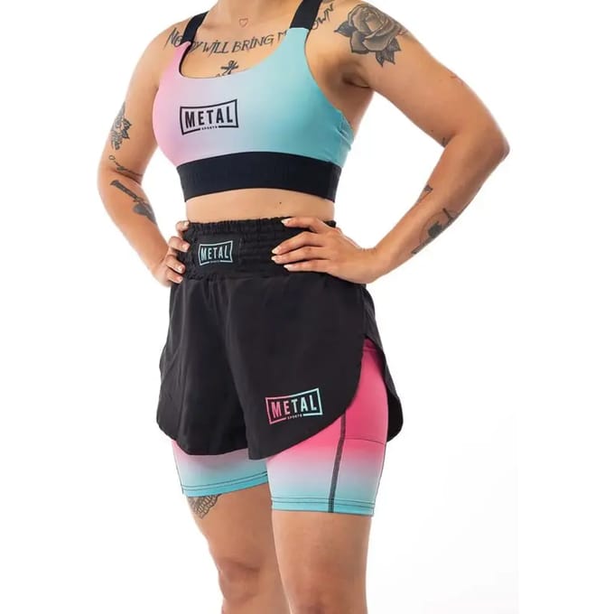 Short 2 in 1 dames Metal Boxe Miami Vice