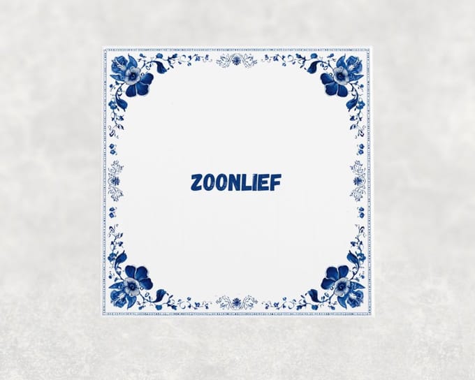 Spreuk tegel 15x15 cm Zoonlief