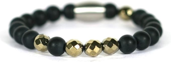 IbizaMen KIDS - pyrite  matte onyz 6mm - 16cm