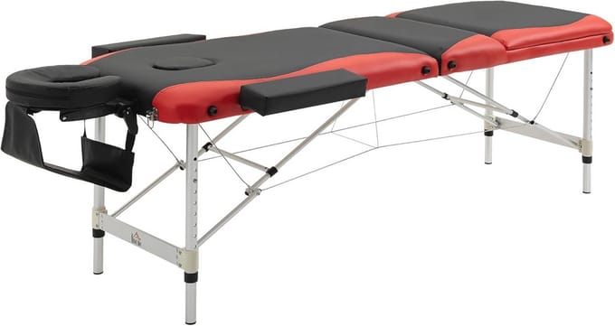 Opklapbare massagetafel met hoofdsteun - Verstelbaar en comfortabel voor thuismassage