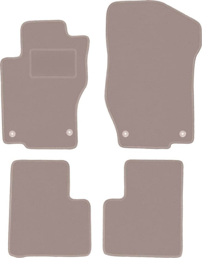 Beige veloursmatten voor: Mercedes ML W164 SUV (2005-2011)