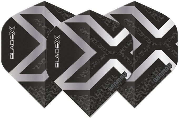 Winmau Blade X Prism Delta Metallic Black Silver - Dart Flights
