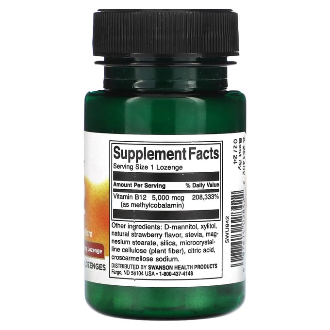 Vitamine B12, 60 zuigtabletten (5.000 mcg per zuigtablet)