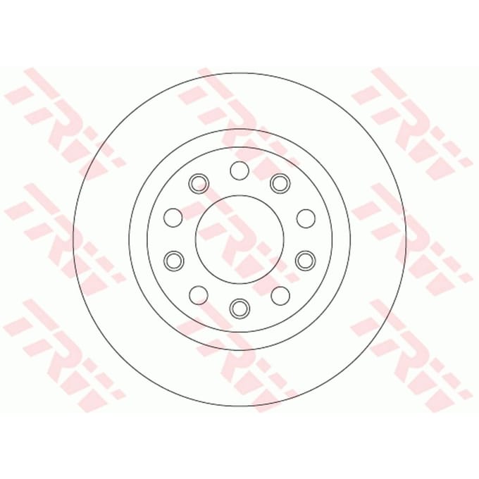 Remschijf TRW DF8070 achter, volledig, 1 Stuk