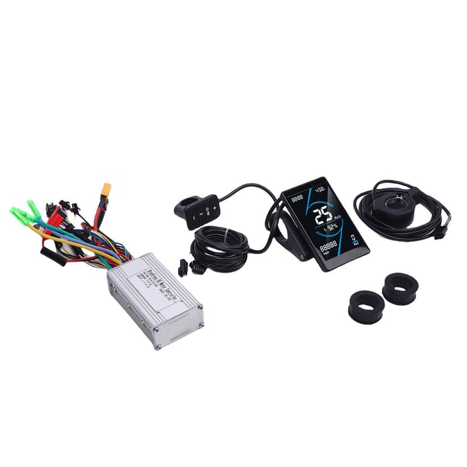 Elektrische Fiets Controller Kit 17A Sinusgolf Borstelloze Motor Controller T5S LCD Display Meter 130X Duim Gashendel voor black