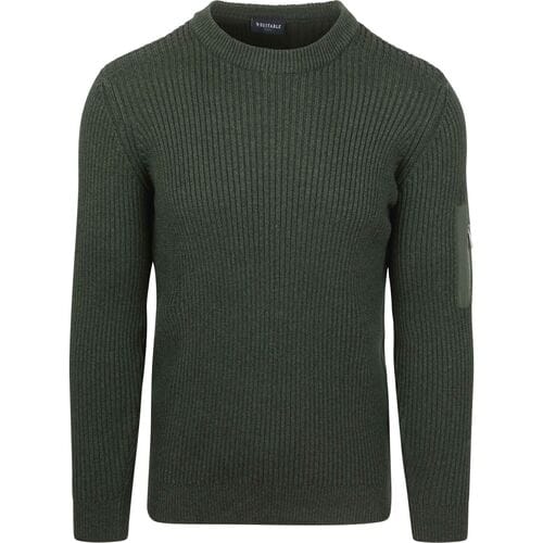 Suitable Mou Trui Donkergroen - Maat XXL - Heren - Pullover - Sweater