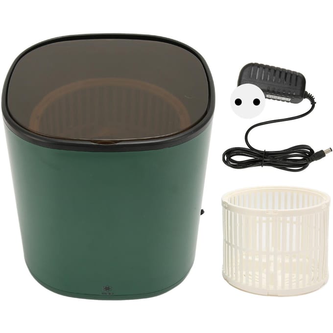 4,5L Draagbare Mini Wasmachine Blauw Licht Mini Wasmachine Turbo Wasbak met Afvoerkorf voor T black