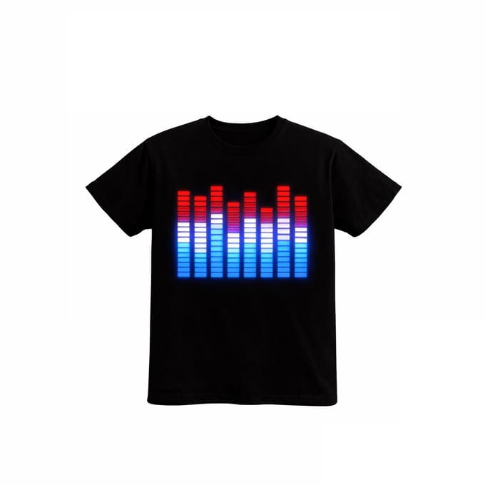 LED - T-shirt - Equalizer - Zwart - Holland - S - WK Voetbal