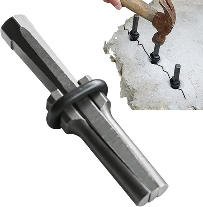 Steen Splijtweg - Beton Weg - Stenen Delen - IJzeren Constructie - 105 mm - Grijs