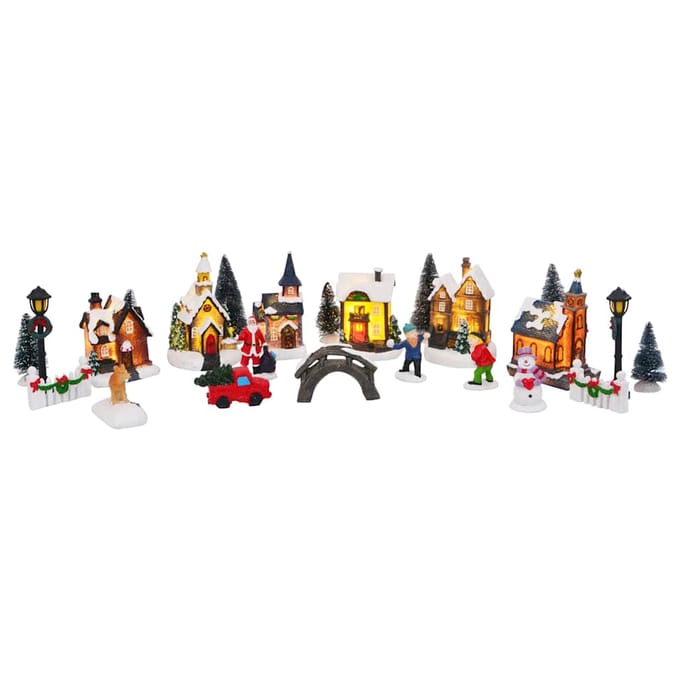 vidaXL - Kersttafel - Decoratie - 24 - st - Hars, - Plastic - Multikleur
