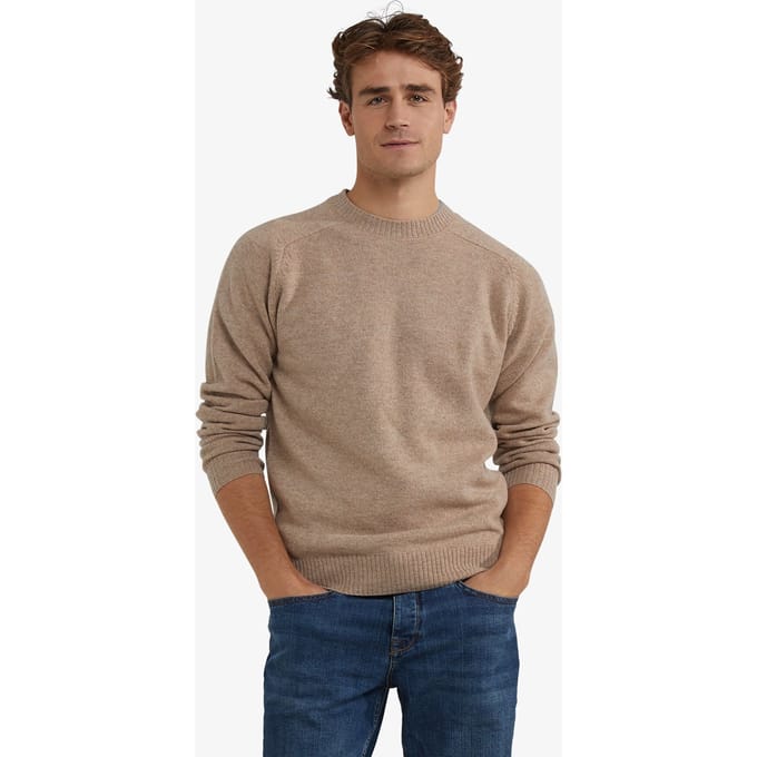 McGregor Lambswool Crew Neck Sweater Sand size 3XL | Sweaters Outlet | Men | Brown