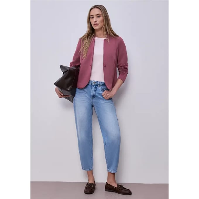 Jersey blazer met textuur