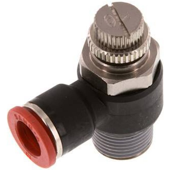 L-stuk Regelventiel 10 mm - R3/8'' Regeling-in Messing/Nylon