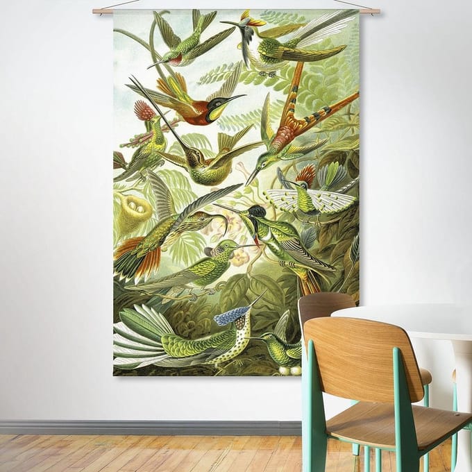 Wandkleed-XL Ernst Haeckel - Kolibries