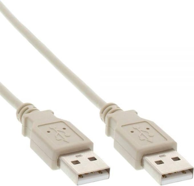 USB naar USB kabel - USB2.0 - tot 2A / beige - 0,50 meter