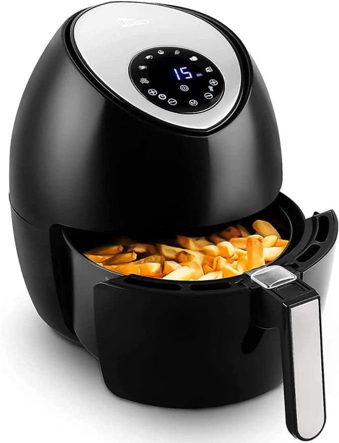 Core® Airfryer xl - Airfryer xxl - Heteluchtfriteuse - Zwart- 33cm x 33cm x 37cm