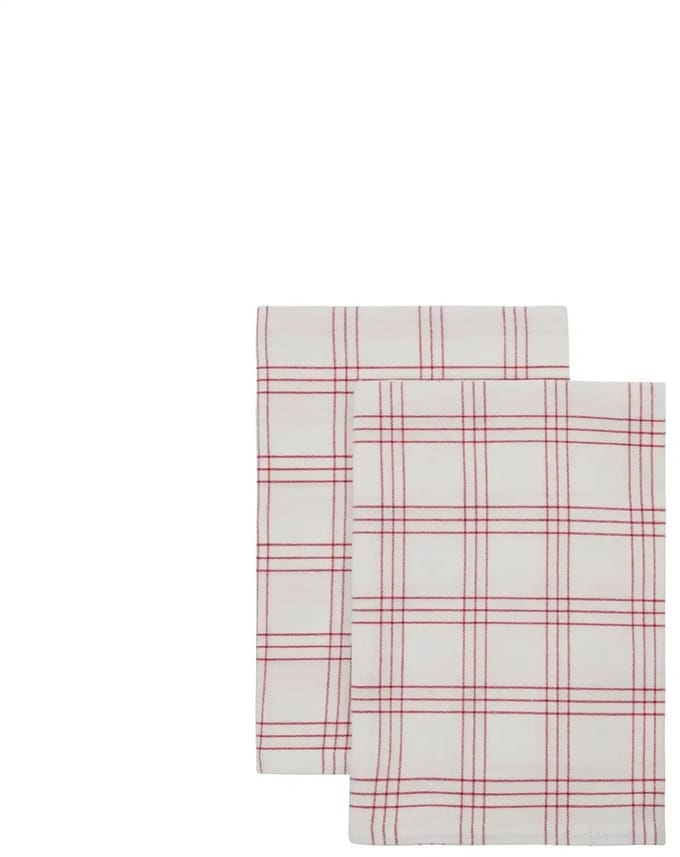 Nicolas Vahe Theedoek Chef Rood Wit 50x70cm - 3 stuks