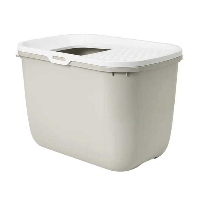 Savic Kattentoilet Hop In 38.5 x 58 x 39.5 cm - Kattenbak - Wit & Mokka
