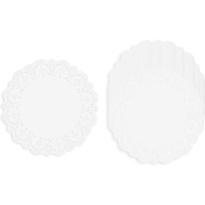 VBS Kanten doily, wit - Ø 15,5 cm, 20 stuks