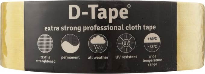 Deltafix Delta 1 Tape Permanent 50mtrx50mm Geel